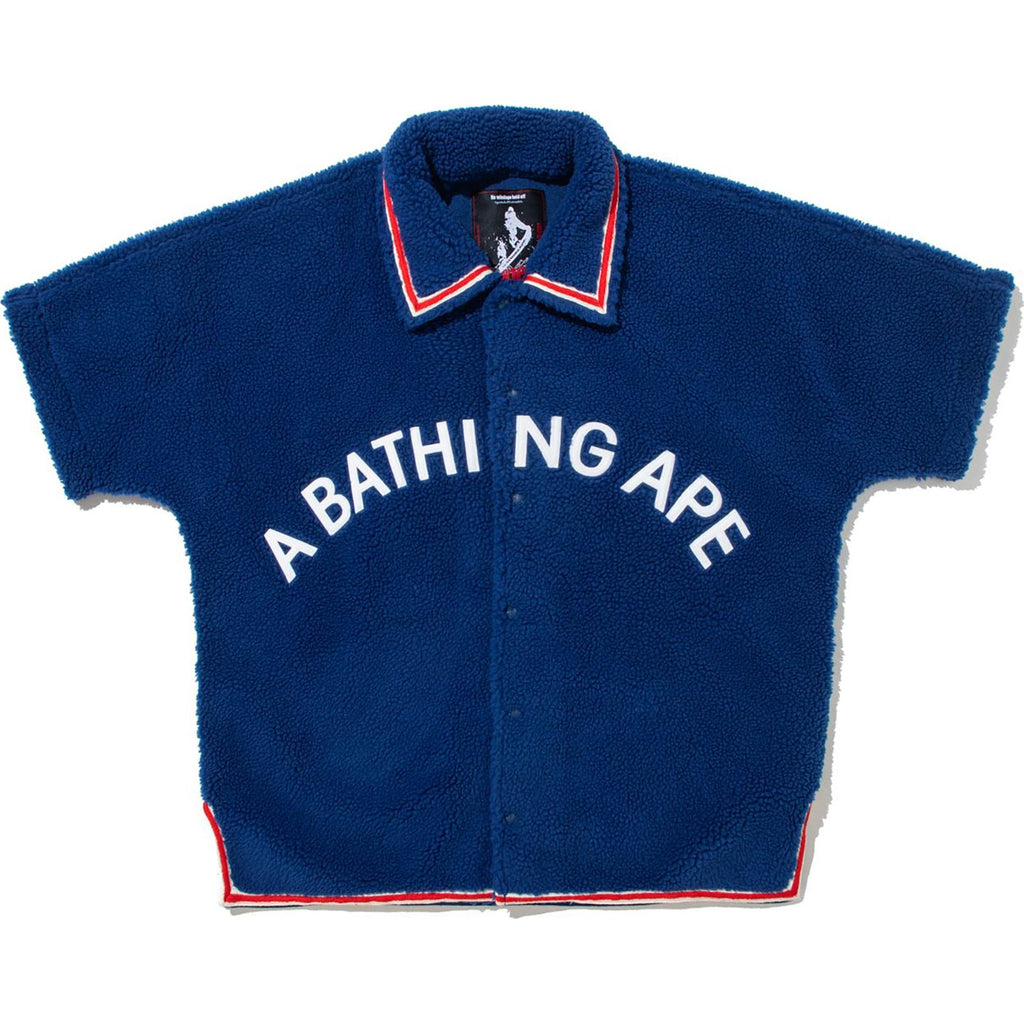 BAPE BY KAZUKI KURAISHI SHERPA DETACHABLE COACH JACKET MENS