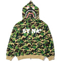 BAPE X SPOTIFY BY CENTRAL CEE CAMO SHARK FULL ZIP HOODIE MENS