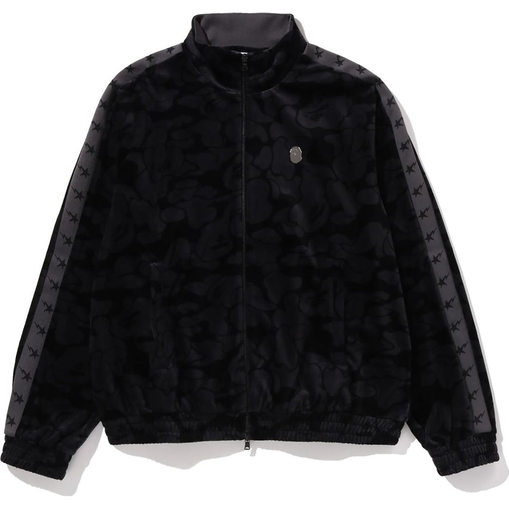 SOLID CAMO VELOUR METAL ONE POINT RELAXED FIT TRACK JACKET MENS